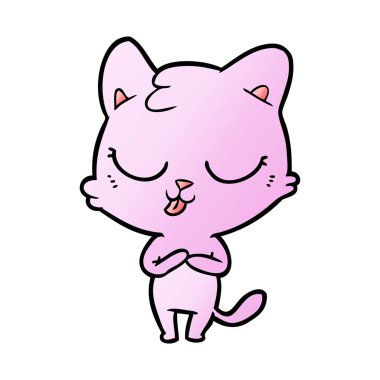 Çizgi film kedisinin vektör çizimi