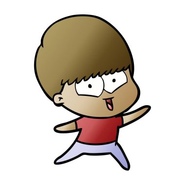 vektör çizim karikatür mutlu çocuk