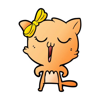 Çizgi film kedisinin vektör çizimi