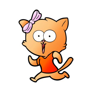 Çizgi film kedisinin vektör çizimi