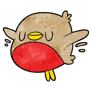 sevimli çizgi Noel robin