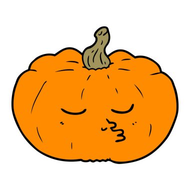 Çizgi film balkabağının vektör çizimi