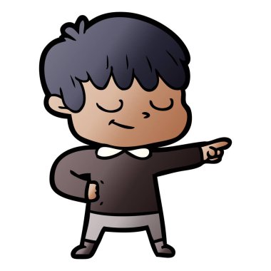 vektör çizim karikatür mutlu çocuk