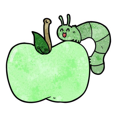 Çizgi film elmasının vektör illüstrasyonu