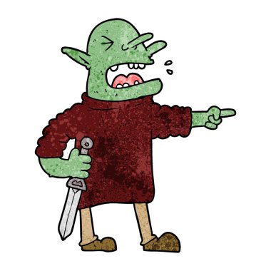 çizgi film cin bıçak ile