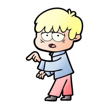 Çizgi film çocuğunun vektör çizimi