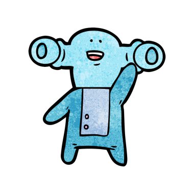 sallayarak dostu karikatür uzaylı