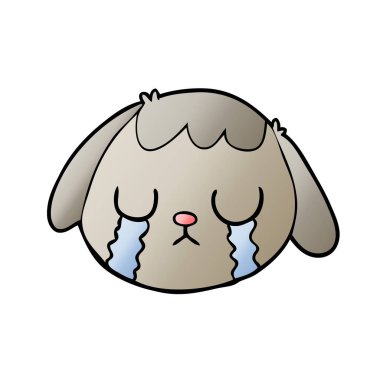 köpek yüz ağlıyor çizgi film