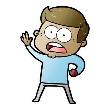 vektör çizim karikatür dostum şok