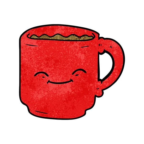 Vektorillustration Tecknad Kaffe Mugg — Stock vektor