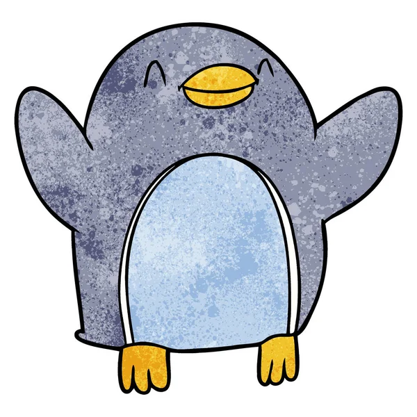 Vector Ilustración Dibujos Animados Pingüino — Vector de stock