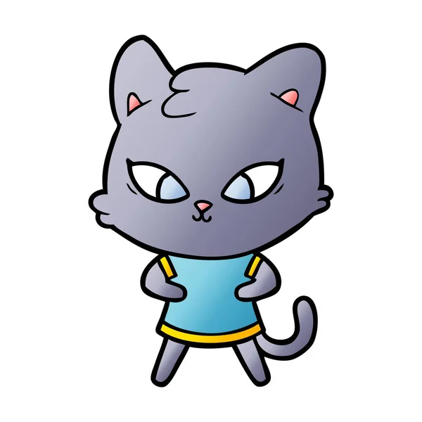 かわいい猫のベクトルイラスト — ストックベクタ