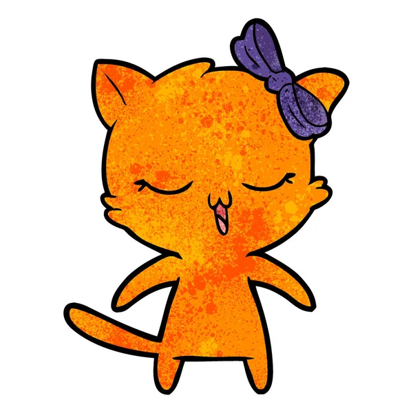 卡通猫头弓 — 图库矢量图片