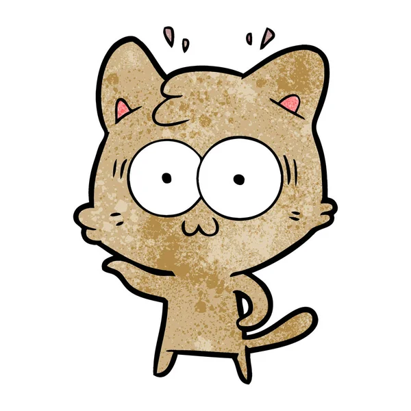 Vector Illustratie Van Cartoon Kat — Stockvector