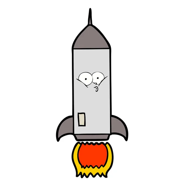 Vektor Illustration Der Cartoon Rakete — Stockvektor