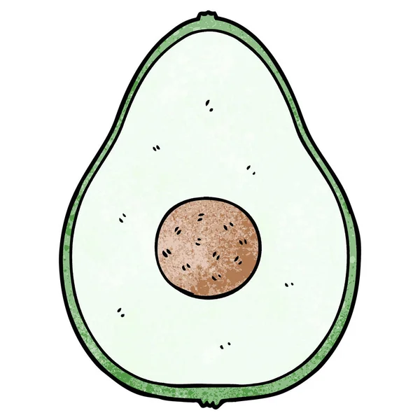 Vector Illustration Cartoon Avocado — Stock Vector