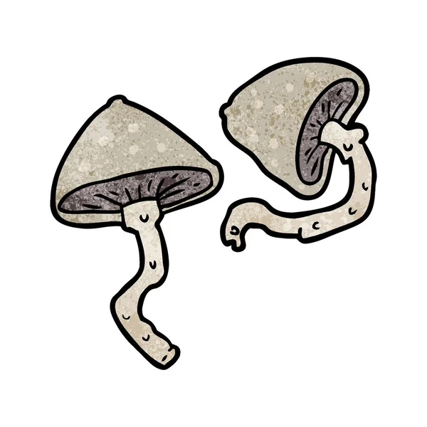 Vector Illustration Cartoon Mushrooms — Stock Vector