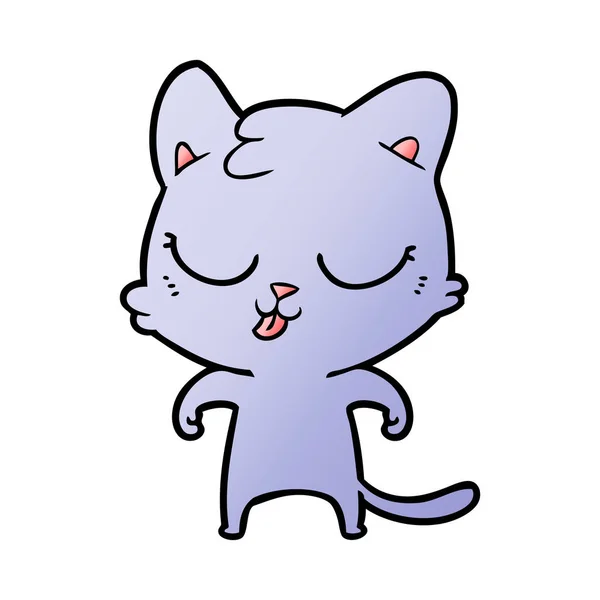 Vector Ilustración Dibujos Animados Gato — Archivo Imágenes Vectoriales