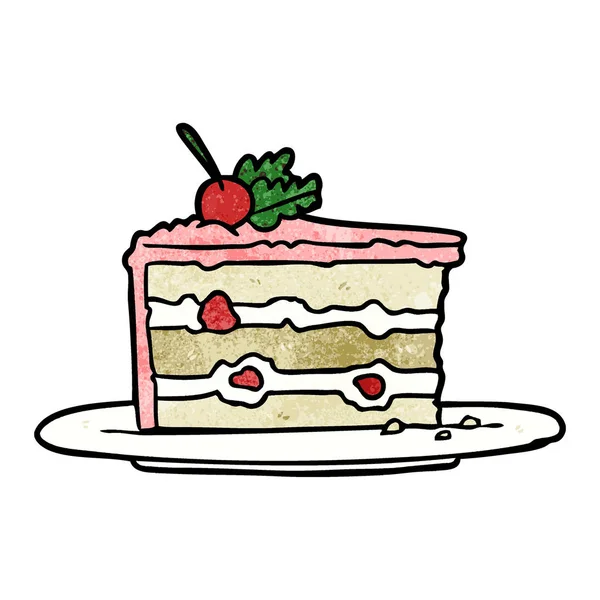 Karikatur Leckeres Dessert Kuchen — Stockvektor
