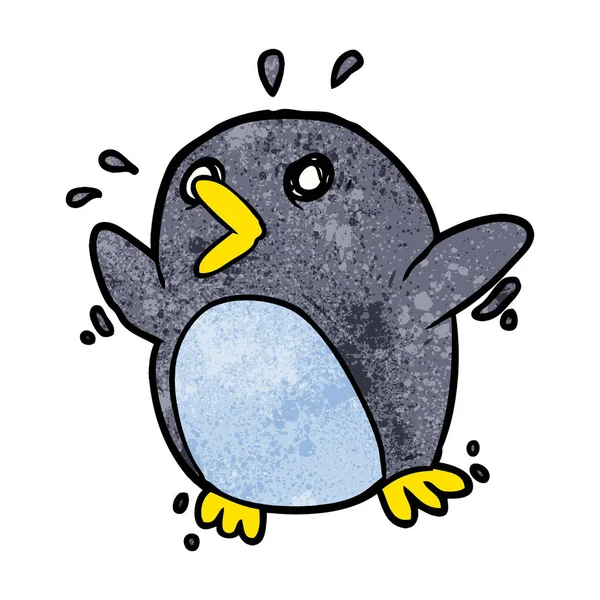 Ilustração Vetorial Desenho Animado Pinguim — Vetor de Stock