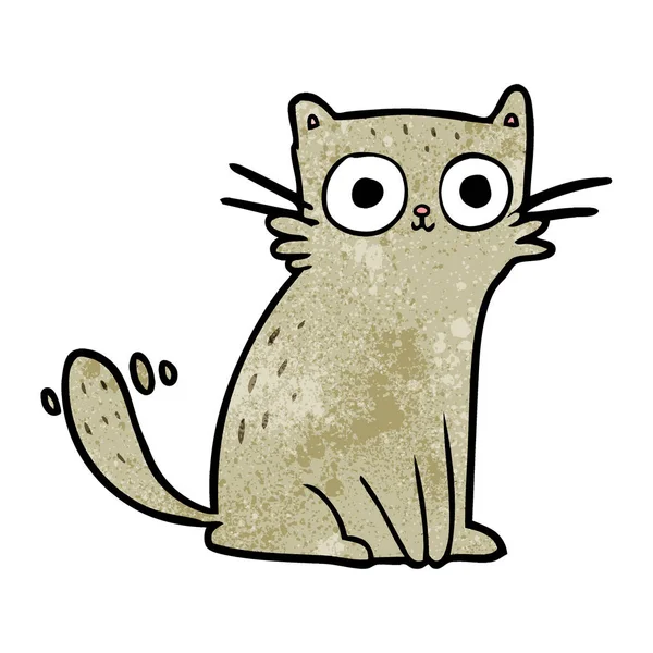 Vector Ilustración Dibujos Animados Mirando Fijamente Gato — Archivo Imágenes Vectoriales