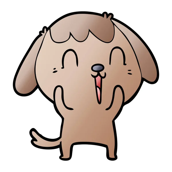 Vektorová Ilustrace Roztomilého Kresleného Psa — Stockový vektor