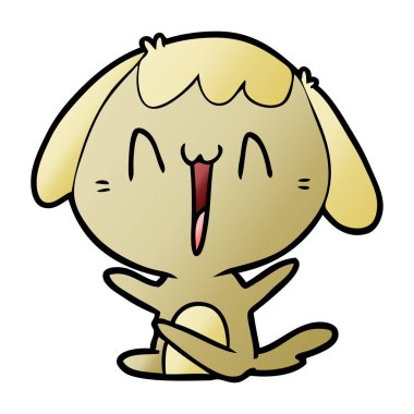 Çizgi film köpeğinin vektör çizimi