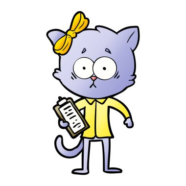 Çizgi film kedisinin vektör çizimi