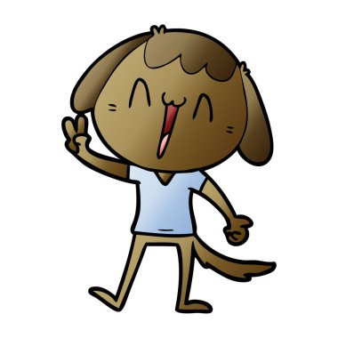 Çizgi film köpeğinin vektör çizimi