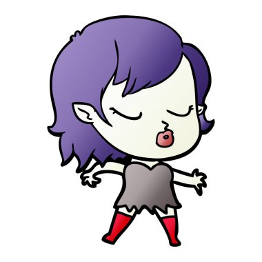 sevimli çizgi vampir kız