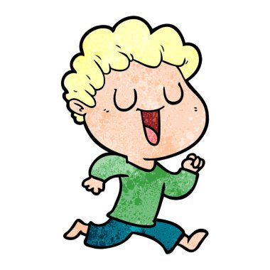 vektör çizim karikatür adam gülen