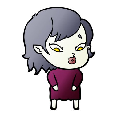 sevimli çizgi vampir kız