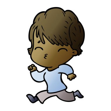 vektör çizim karikatür kadın düşünme