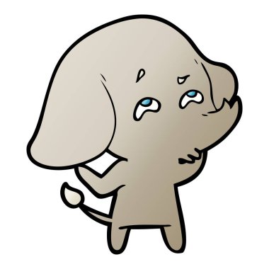 Çizgi film filinin vektör illüstrasyonu