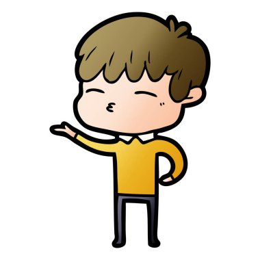 vektör çizim karikatür meraklı çocuk