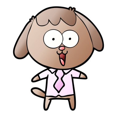 Çizgi film köpeğinin vektör çizimi