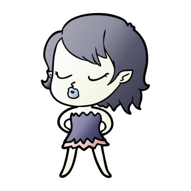 sevimli çizgi vampir kız