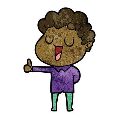 vektör çizim karikatür adam gülen