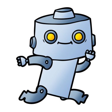 Çizgi film robotunun vektör çizimi