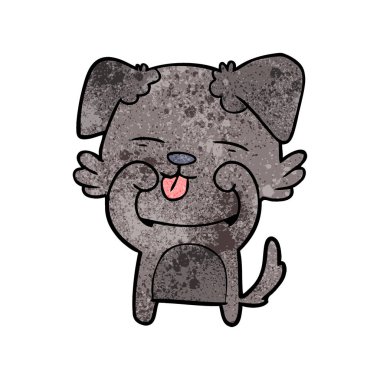 Gözlerini ovuşturarak karikatür köpek