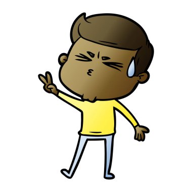 vektör çizim karikatür adam