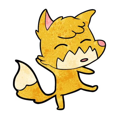 Çizgi film tilkisinin vektör çizimi