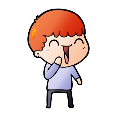 vektör çizim karikatür mutlu adam