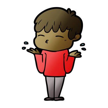 vektör çizim karikatür meraklı çocuk