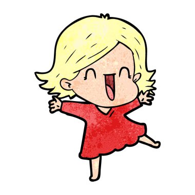 vektör çizim karikatür komik kadın