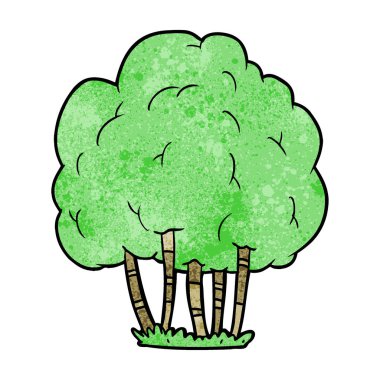 Çizgi film ağacının vektör çizimi