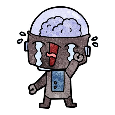 Çizgi film robotunun vektör çizimi