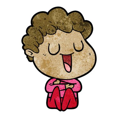 vektör çizim karikatür adam gülen