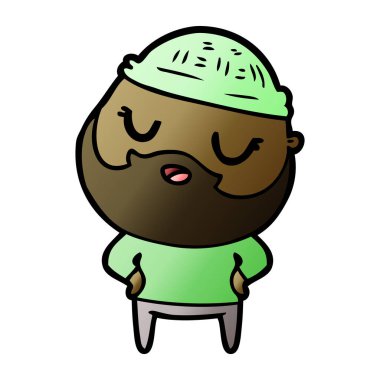 Sakallı sevimli çizgi adam