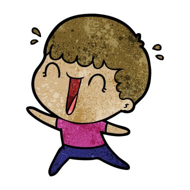 vektör çizim karikatür adam gülen